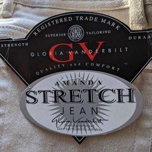 Gloria Vanderbilt Original Stretch Jeans Slim Women's Size 8 Petite Beige NWT